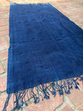 Vintage African Indigo Denim Mossi Mudcloth 74” L x 37” W Textile | No. 111