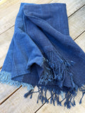 Vintage African Indigo Denim Mossi Mudcloth 70” L x 41” W Textile | No. 153