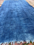 Vintage African Indigo Denim Mossi Mudcloth 78” L x 43” W Textile | No. 138