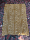 Vintage African Mustard Yellow Mudcloth 58” L x 43” W Textile | No. 112