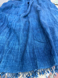 Vintage African Indigo Denim Mossi Mudcloth 80” L x 40” W Textile | No. 177