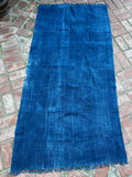 Vintage African Indigo Denim Mossi Mudcloth 80” L x 40” W Textile | No. 177