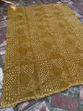 Vintage African Mudcloth Mustard Yellow Textile 58” L x 43” W Textile | No. 142