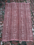 Vintage African Faded Terracotta Mudcloth 60” L x 41” W Textile | No. 126