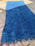 Vintage African Indigo Denim Mossi Mudcloth 83” L x 38” W Textile | No. 154