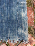 Vintage African Faded Indigo Denim Mossi Mudcloth 71”L x 31”W Textile | No. 133