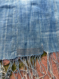 Vintage African Faded Indigo Denim Mossi Mudcloth 67”L x 39”W Textile | No. 136