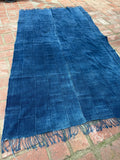 Vintage African Indigo Denim Mossi Mudcloth 72” L x 41” W Textile | No. 159