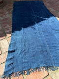 Vintage African Indigo Denim Mossi Mudcloth 83” L x 38” W Textile | No. 154