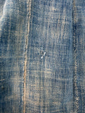 Vintage African Faded Indigo Denim Mossi Mudcloth 67”L x 39”W Textile | No. 136