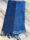 Vintage African Indigo Denim Mossi Mudcloth 70” L x 41” W Textile | No. 153