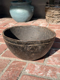 Vintage African Tazawat Wooden Milk Bowl 13” Diameter x 8” H / Collector Decor