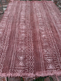 Vintage African Faded Terracotta Mudcloth 60” L x 41” W Textile | No. 126