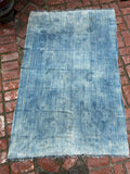Vintage African Faded Indigo Denim Mossi Mudcloth 67”L x 45”W Textile | No. 172