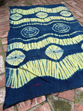 Vintage African Indigo Baule Tie Dye Mudcloth  59” L x 40” W Textile | No. 143