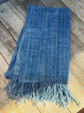 Vintage African Indigo Denim Mossi Mudcloth 75” L x 41” W Textile | No. 134
