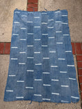 Vintage African Mudcloth Faded Indigo Textile 62” L x 41” W Throw | No. 168