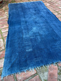 Vintage African Indigo Denim Mossi Mudcloth 78” L x 43” W Textile | No. 138