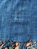 Vintage African Indigo Denim Mossi Mudcloth 83” L x 38” W Textile | No. 154
