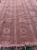 Vintage African Faded Terracotta Mudcloth 57” L x 38” W Textile | No. 122