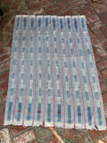 Vintage African Light Faded Indigo Baule Mudcloth 57” L x 40” W Textile | No. 97