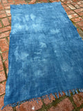 Vintage African Indigo Denim Mossi Mudcloth 63”L x 39” W Textile | No. 171