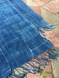 Vintage African Indigo Denim Mossi Mudcloth 72” L x 41” W Textile | No. 159