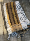 Vintage African Mudcloth Bogolan Pattern Textile 59” L x 36” W Throw | No. 131