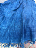 Vintage African Indigo Denim Mossi Mudcloth 80” L x 40” W Textile | No. 177