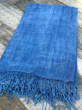 Vintage African Indigo Denim Mossi Mudcloth 80” L x 45” W Textile | No. 115