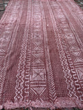 Vintage African Faded Terracotta Mudcloth 58” L x 41” W Textile | No. 127