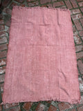 Vintage African Faded Terracotta Mudcloth 60” L x 41” W Textile | No. 126