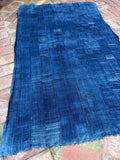 Vintage African Indigo Denim Mossi Mudcloth 65” L x 40” W Textile | No. 152