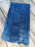 Vintage African Indigo Denim Mossi Mudcloth 65” L x 40” W Textile | No. 152