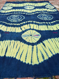 Vintage African Indigo Baule Tie Dye Mudcloth  59” L x 40” W Textile | No. 143