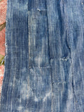 Vintage African Faded Indigo Denim Mossi Mudcloth 71”L x 31”W Textile | No. 133