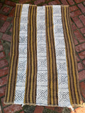 Vintage African Mudcloth Bogolan Pattern Textile 59” L x 36” W Throw | No. 131