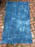 Vintage African Indigo Denim Mossi Mudcloth 63”L x 39” W Textile | No. 171