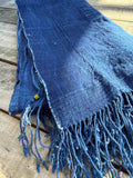 Vintage African Indigo Denim Mossi Mudcloth 75” L x 40” W Textile | No. 151