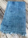 Vintage African Faded Indigo Denim Mossi Mudcloth 67”L x 42”W Textile | No. 176