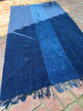 Vintage African Indigo Denim Mossi Mudcloth 70” L x 41” W Textile | No. 153