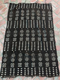 Vintage African Black Mudcloth Textile Throw 57” L x 39” W Textile | No. 182