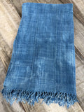 Vintage African Indigo Denim Mossi Mudcloth 63”L x 39” W Textile | No. 171