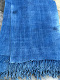 Vintage African Indigo Denim Mossi Mudcloth 80” L x 45” W Textile | No. 115