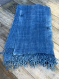 Vintage African Indigo Denim Mossi Mudcloth 80” L x 45” W Textile | No. 115