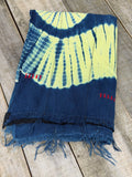 Vintage African Indigo Baule Tie Dye Mudcloth  59” L x 40” W Textile | No. 143