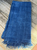 Vintage African Indigo Denim Mossi Mudcloth 83” L x 39” W Textile | No. 132