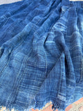 Vintage African Indigo Denim Mossi Mudcloth 65” L x 40” W Textile | No. 152