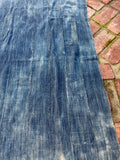 Vintage African Faded Indigo Denim Mossi Mudcloth 71”L x 31”W Textile | No. 133