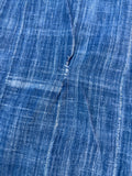 Vintage African Indigo Denim Mossi Mudcloth 75” L x 41” W Textile | No. 134